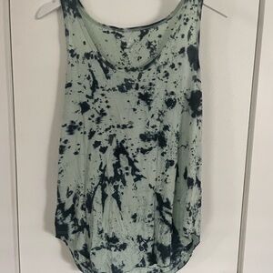 Just Be Tie-Dye Tank Top - Black and Green